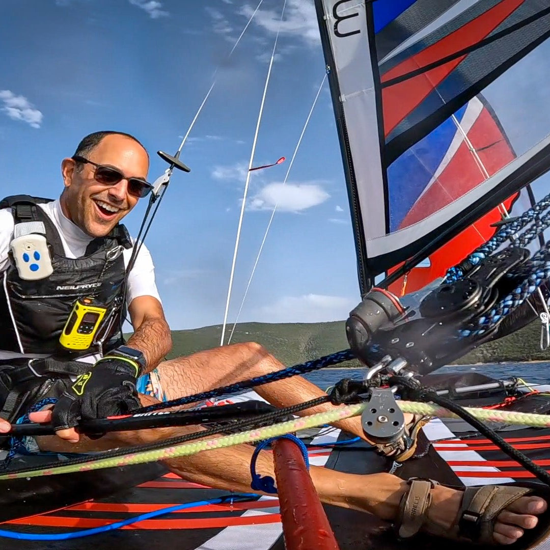 Lanny our MiniCat customer on a MiniCat Laura Dekker model