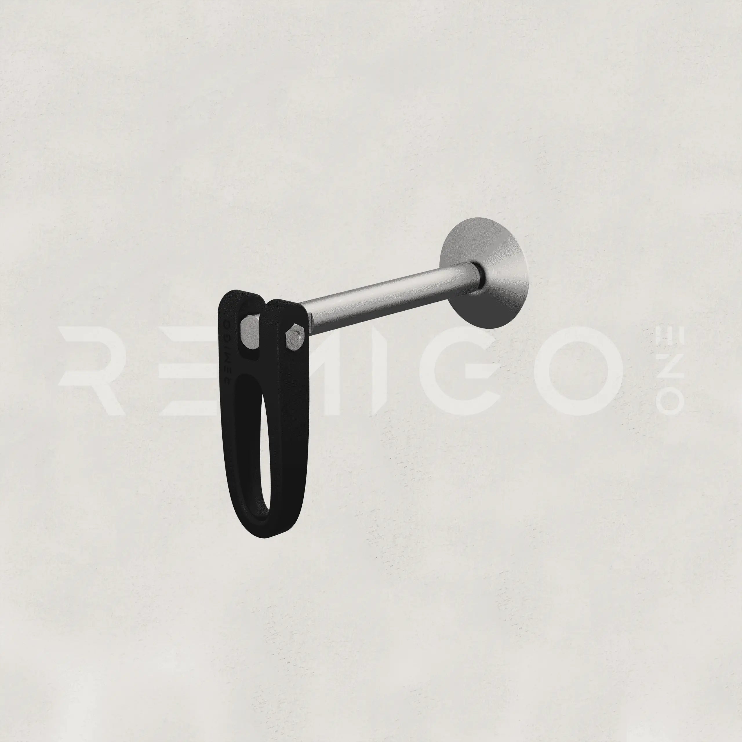 Wall-mounted bracket on a light gray background