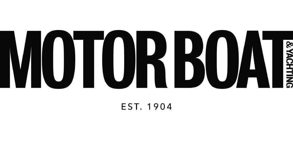 Black text 'MOTOR BOAT & YACHTING EST. 1904' on a white background