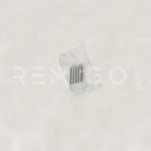 Pack of metal pins on a white background 